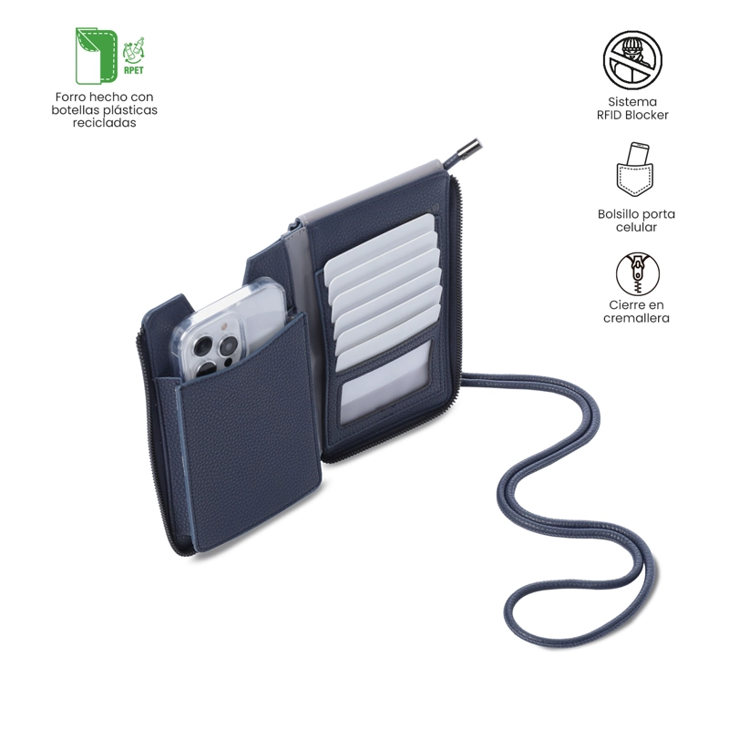 PORTA CELULAR TOTTO RFID BLOCKER SMOOOTH AZUL - 4