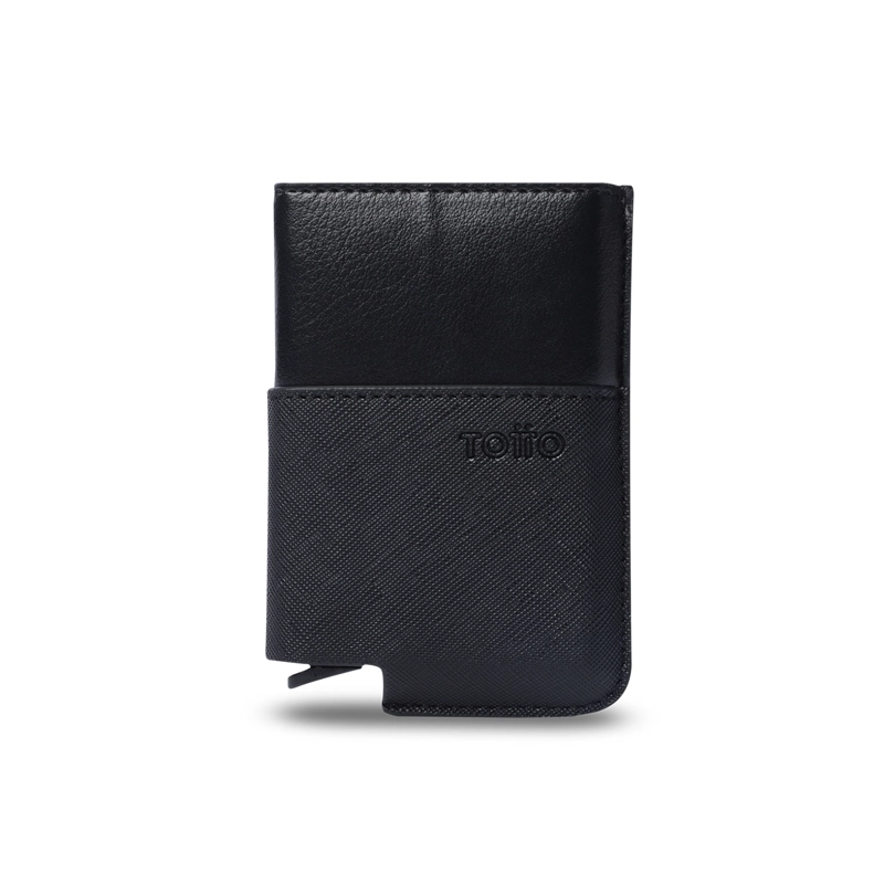 PORTA DOCUMENTOS TOTTO RFID BLOCKER SAFFIANO TAR NEGRO - 1