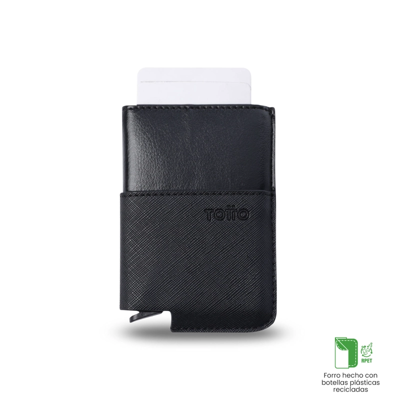 PORTA DOCUMENTOS TOTTO RFID BLOCKER SAFFIANO TAR NEGRO - 4