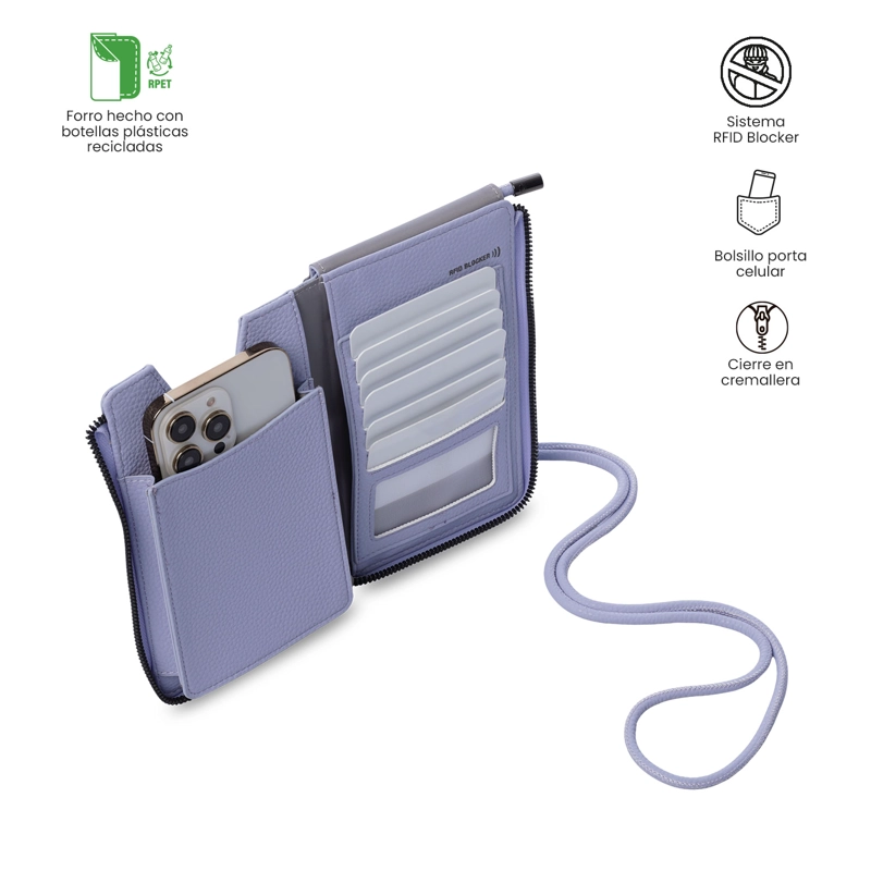 PORTA CELULAR TOTTO RFID BLOCKER SMOOOTH MORADO - 4