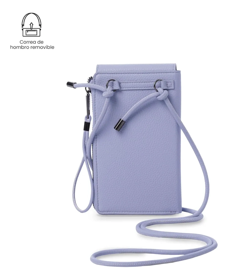 PORTACELULAR SMOOTH PARA MUJER CON RFID BLOCKER MORADO - 6