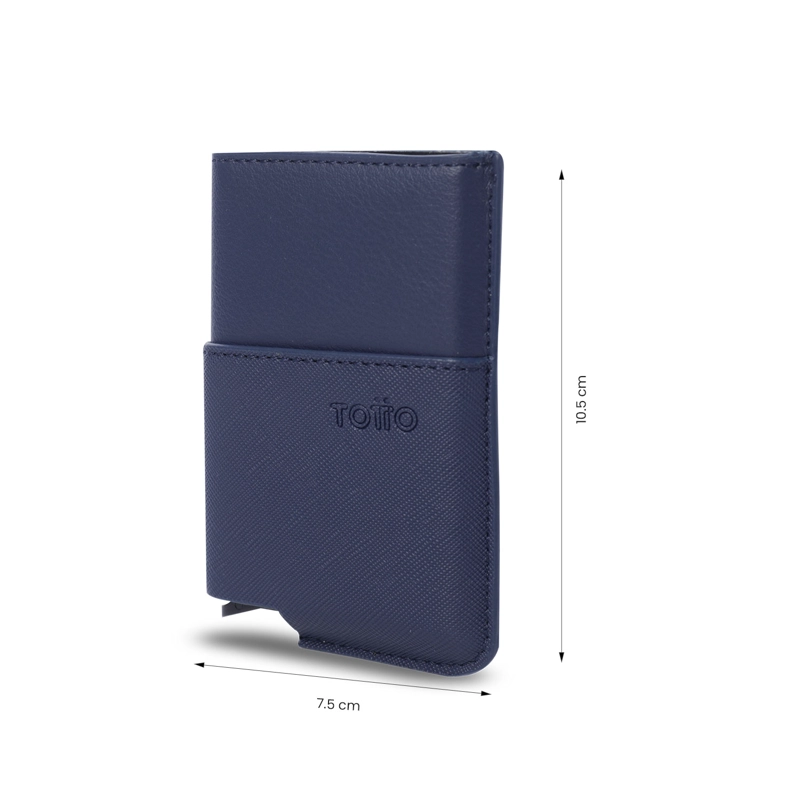 PORTA DOCUMENTOS TOTTO RFID BLOCKER SAFFIANO TAR AZUL - 2