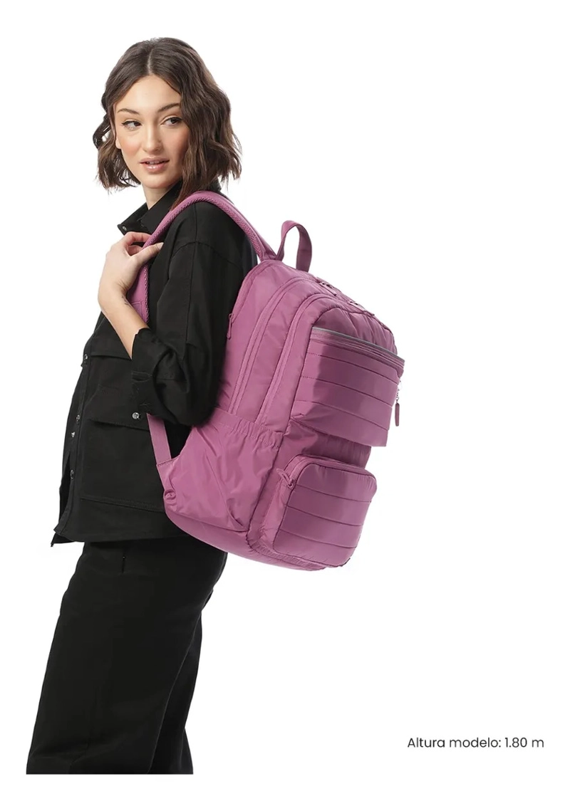 MOCHILA UNIVERSITARIO PORTA PC 16  CAMPUS ROSADO MUJER - 2