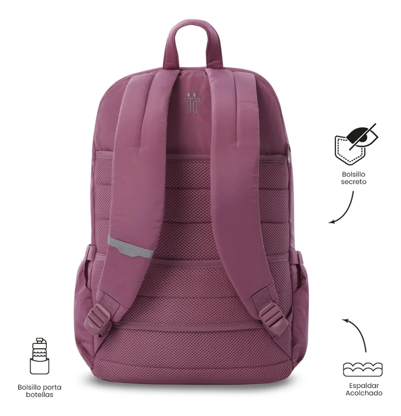 MOCHILA UNIVERSITARIO PORTA PC 16  CAMPUS ROSADO MUJER - 4