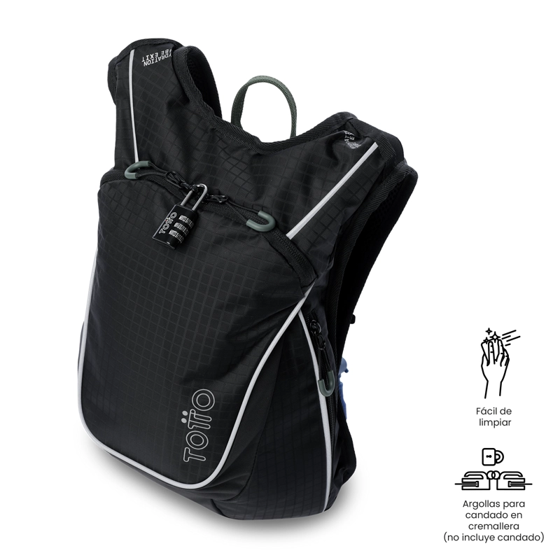 MOCHILA OUTDOOR HIDRATANTE SUMMIT 12 PEQUEÑO NEGRO - 6