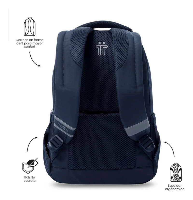 MOCHILA UNIVERSITARIO PORTA PC 14  MISISIPI AZUL UNISEX - 4