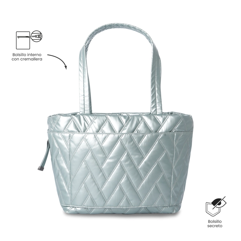 SHOPPING BAG MEDIANO PARA MUJER SAVANHA VERDE - 4