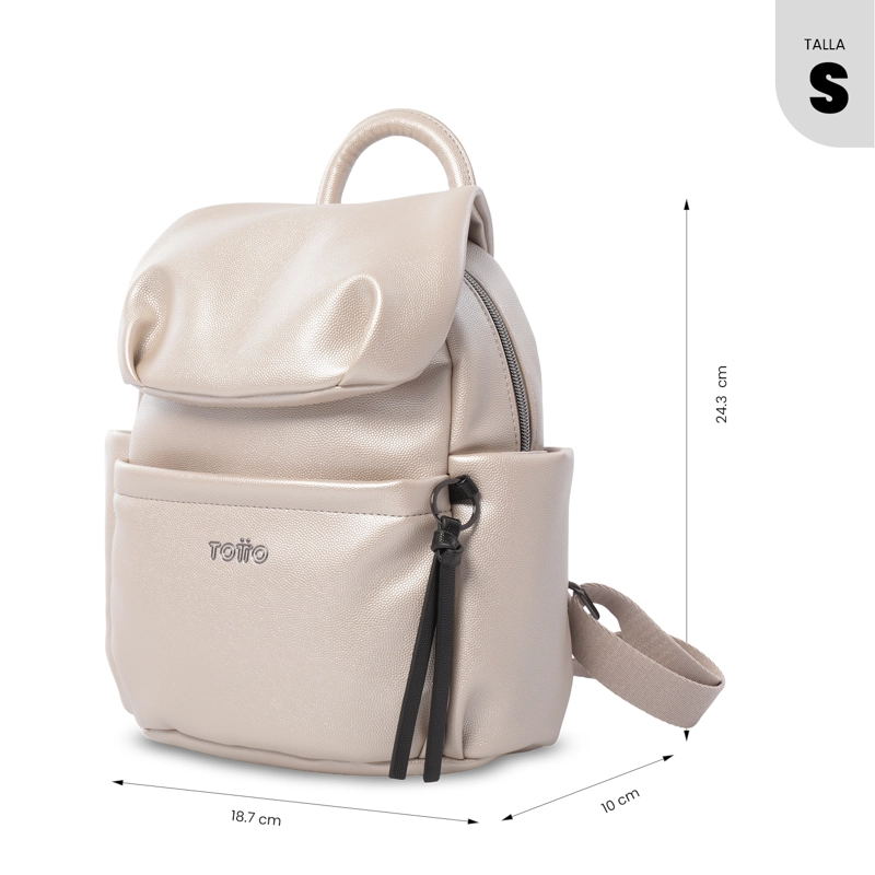 MOCHILA PARA MUJER SOUL  BEIGE/NEGRO - 2