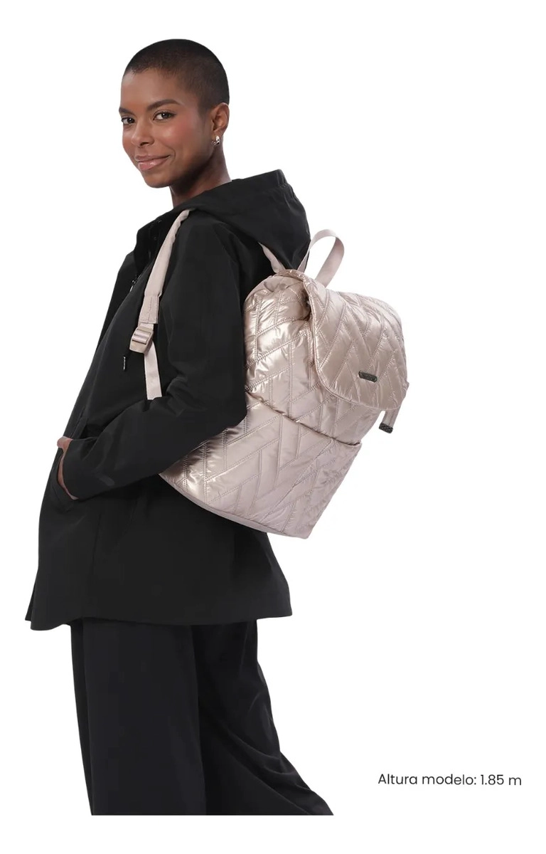 MOCHILA UNIVERSITARIO SAVANHA PORTA PC 13  BEIGE MUJER - 2