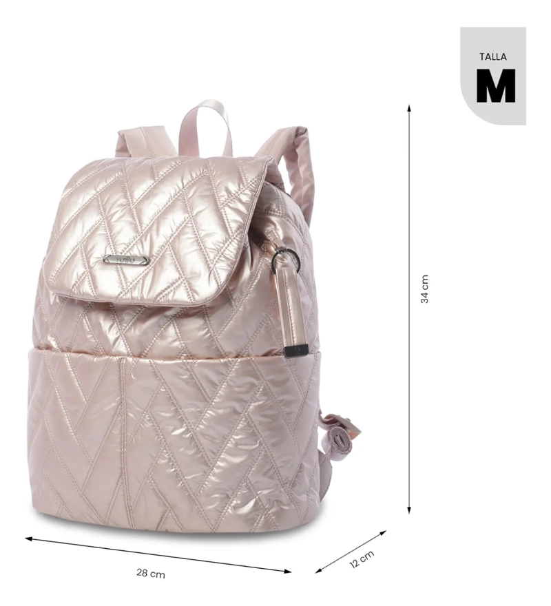 MOCHILA UNIVERSITARIO SAVANHA PORTA PC 13  BEIGE MUJER - 3