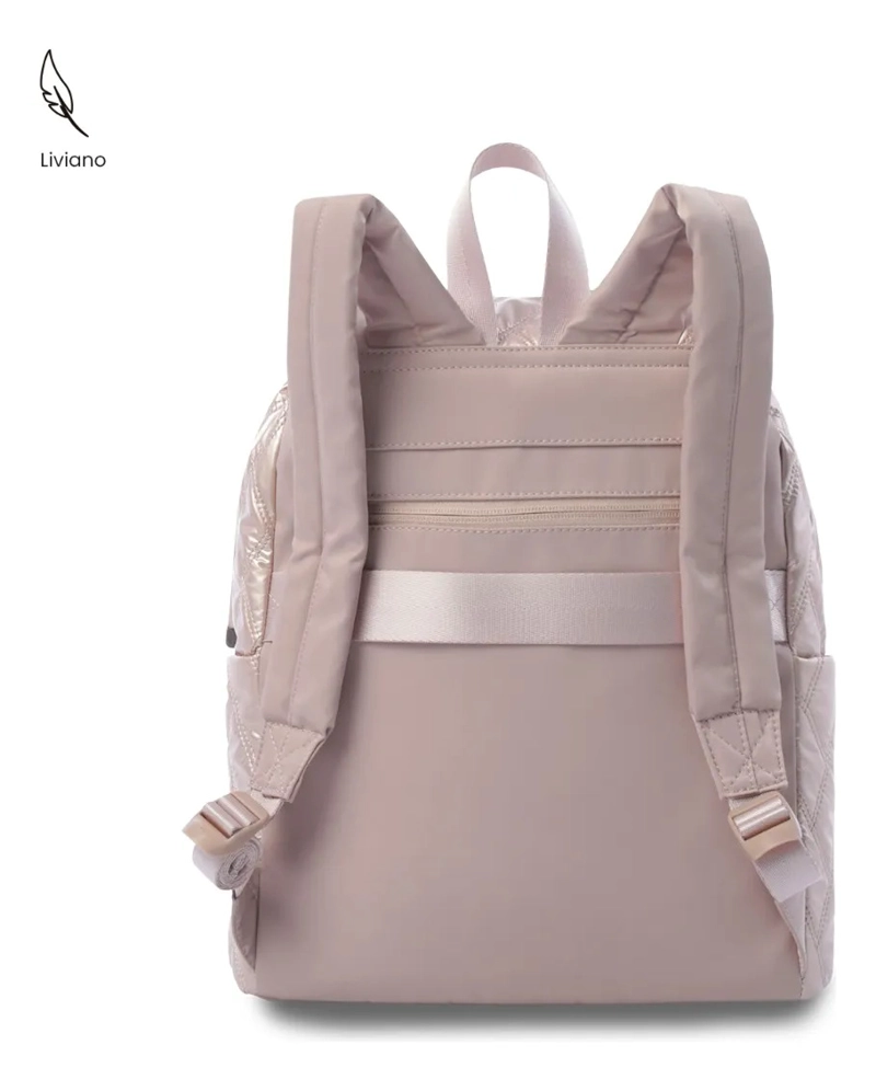 MOCHILA UNIVERSITARIO SAVANHA PORTA PC 13  BEIGE MUJER - 4