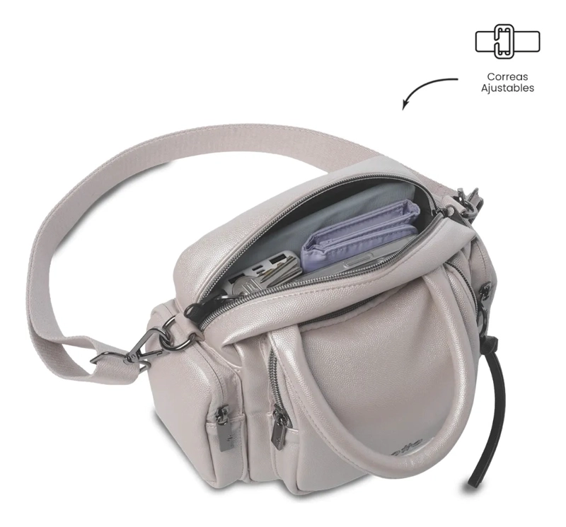 BOLSO PARA MUJER SOUL TIPO CROSSBODY PEQUEÑO BEIGE - 5