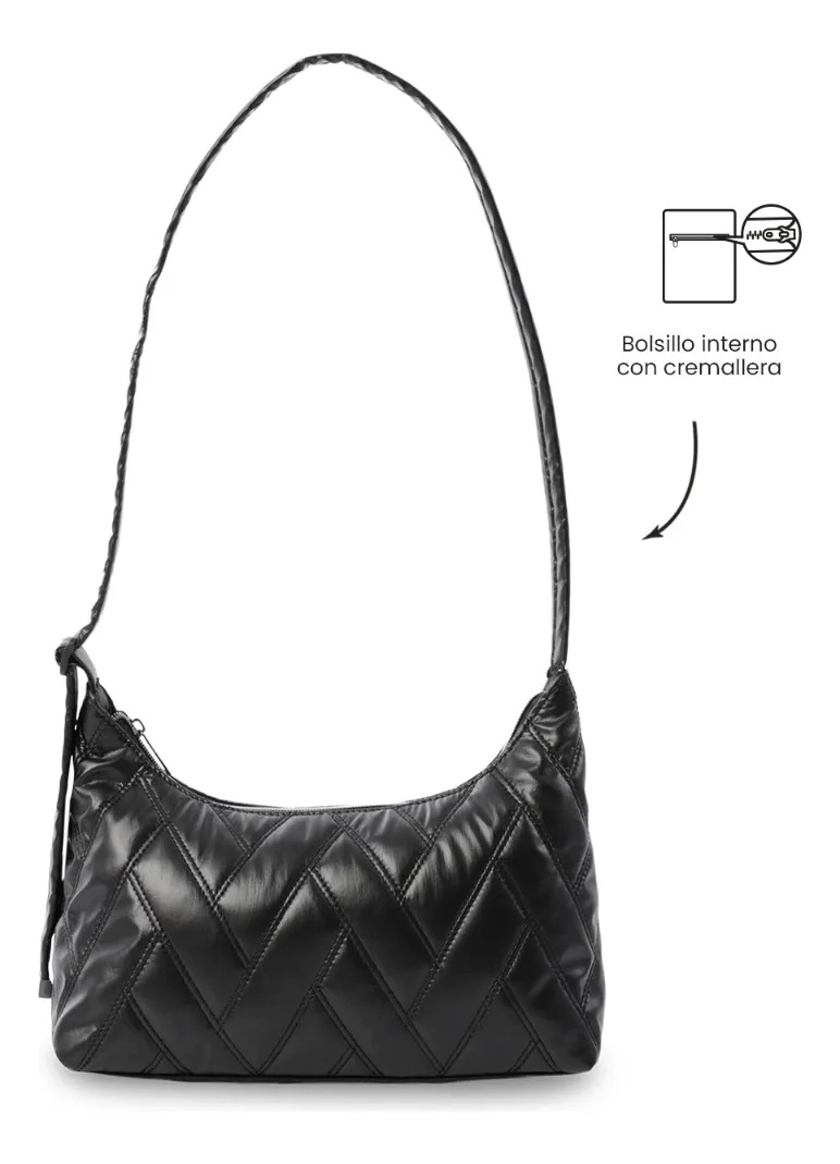 BOLSO PARA MUJER SAVANHA TIPO CROSSBODY PEQUEÑO NEGRO - 4