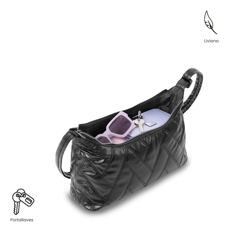 BOLSO PARA MUJER SAVANHA TIPO CROSSBODY PEQUEÑO NEGRO - 5