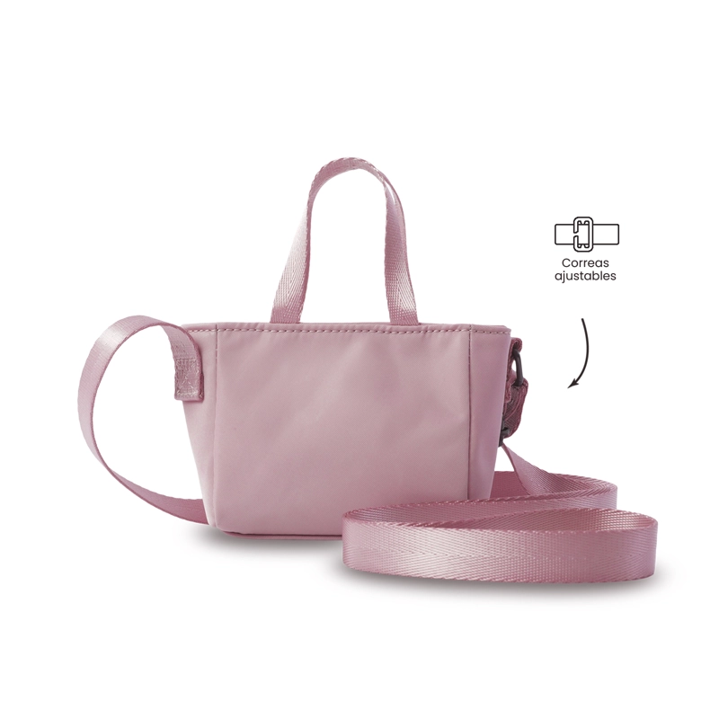 KIT CORNEANA 2 RIÑONERA+COSMETIQUERA+MONEDERO+POSTAL ROSADO - 7