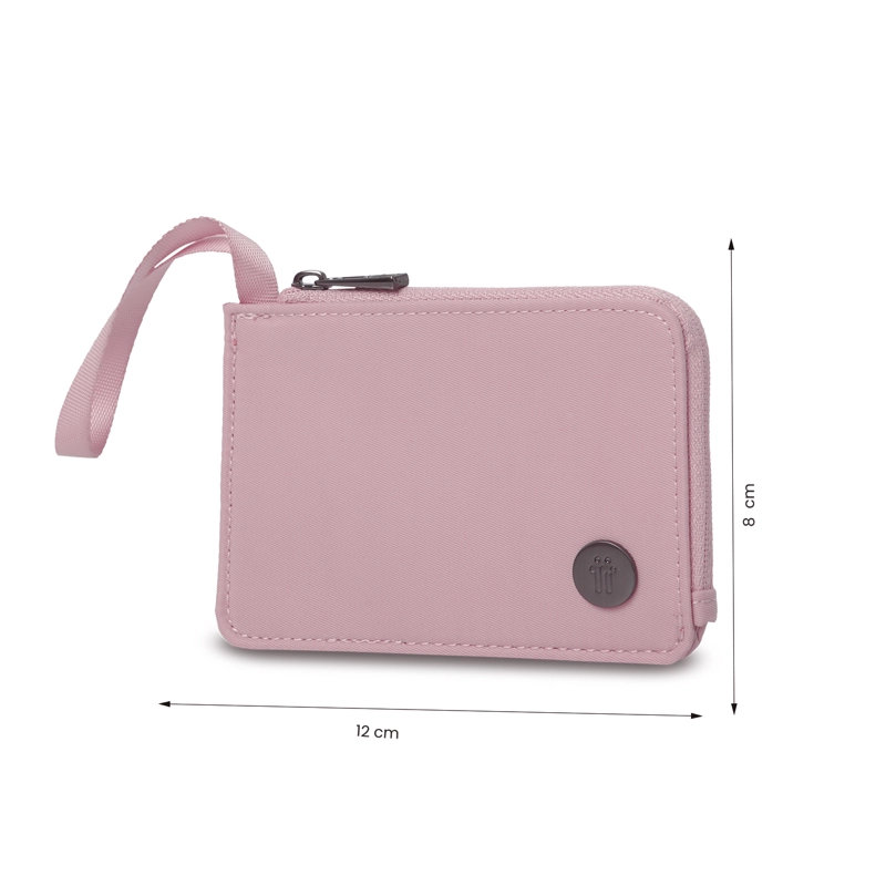 KIT CORNEANA 2 RIÑONERA+COSMETIQUERA+MONEDERO+POSTAL ROSADO - 9
