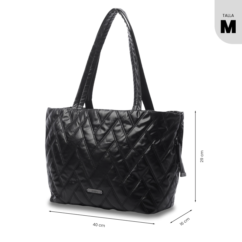 SHOPPING BAG MEDIANO PARA MUJER SAVANHA NEGRO - 3