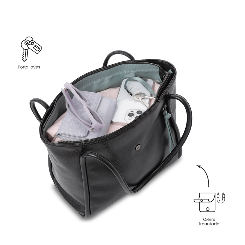 TOTE BAG PARA MUJER SOUL MEDIANO NEGRO - 5