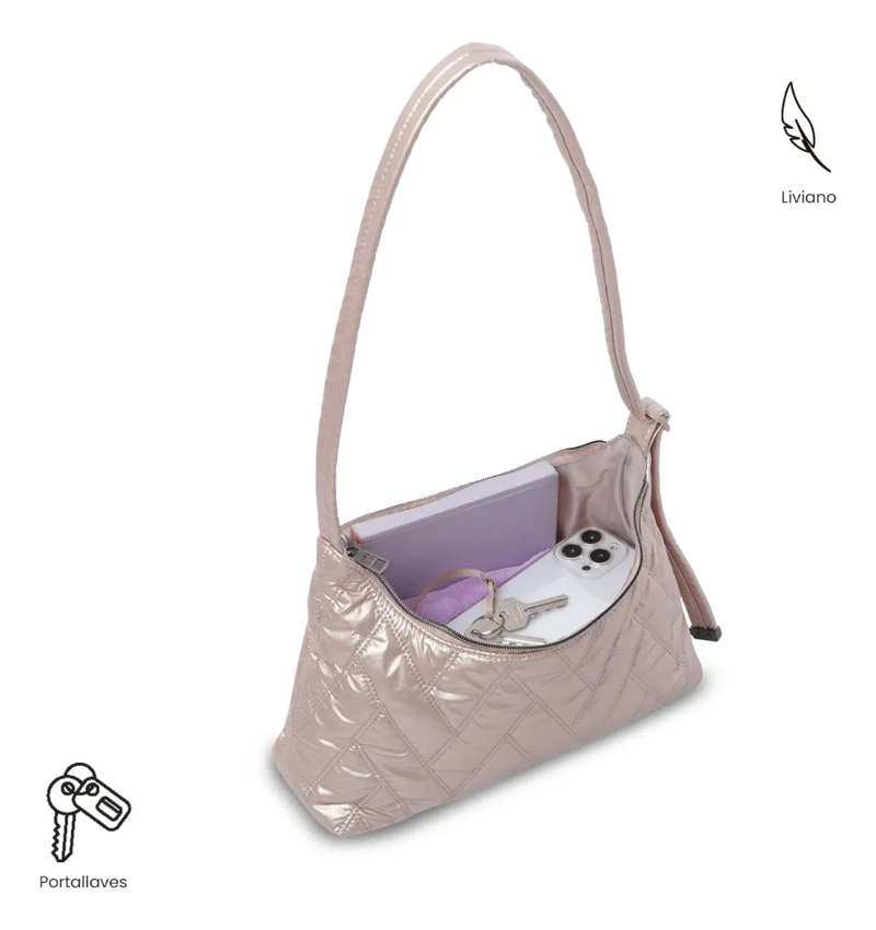 BOLSO PARA MUJER SAVANHA TIPO CROSSBODY PEQUEÑO BEIGE - 5