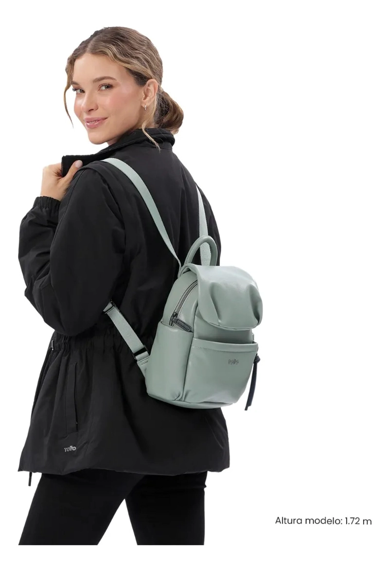 BOLSO PEQUEÑO PARA MUJER SOUL TIPO MOCHILA VERDE/AZUL - 2