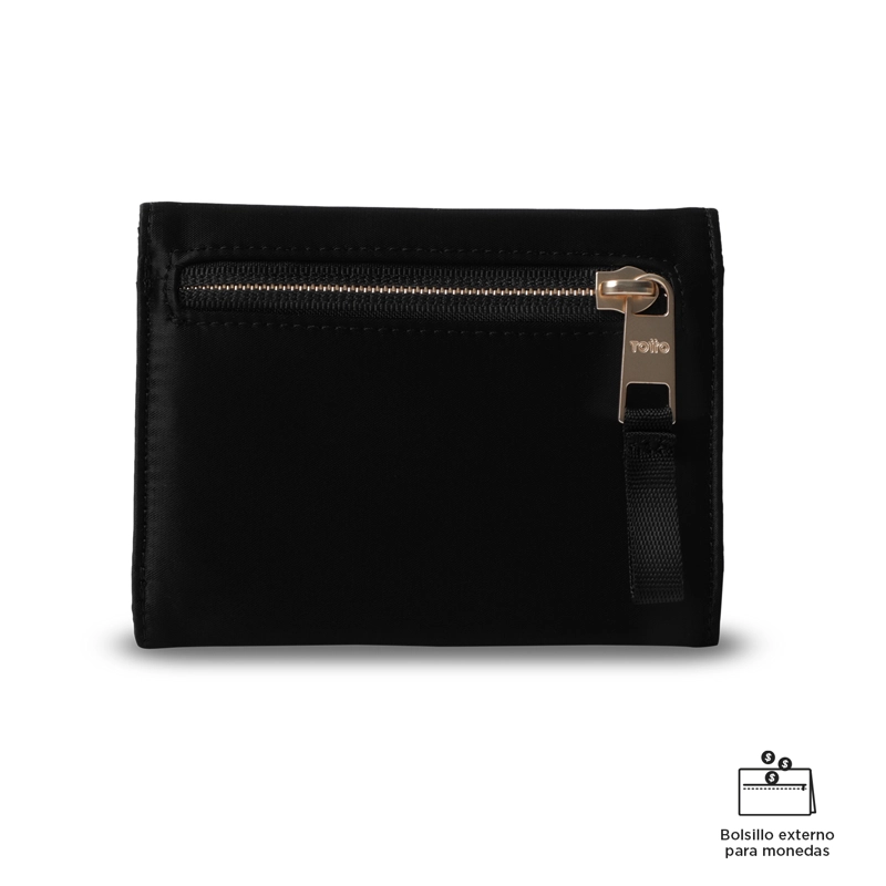 BILLETERA MUJER BEL 2.0 MEDIANA CON RFID BLOCKER NEGRA - 5
