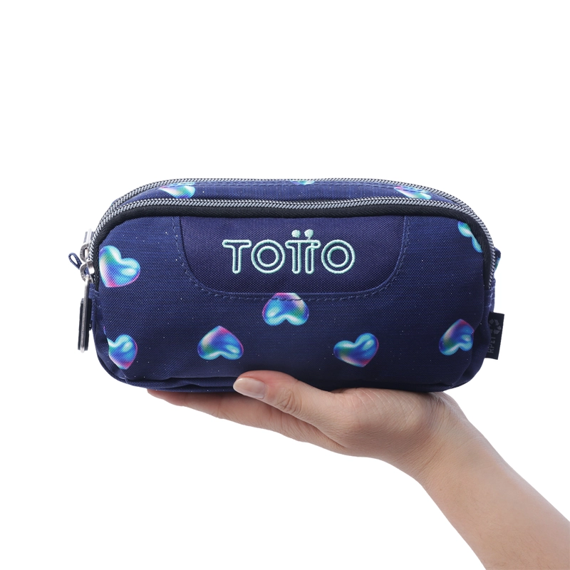 ESTUCHE ESCOLAR PEQUEÑA PARA MUJER SOBRE GLITTER AZUL - 3