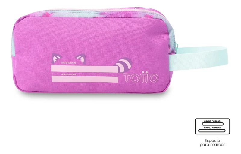 ESTUCHE ESCOLAR GRANDE PARA NIÑA 2 CUERPOS BAMBU MORADA - 5