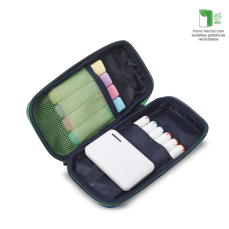 ESTUCHE ESCOLAR TERMOFORMADA PARA NIÑO DIGISAURIO AZUL - 4