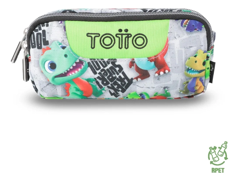 ESTUCHE ESCOLAR PEQUEÑA PARA NIÑO SOBRE GRIS - 1