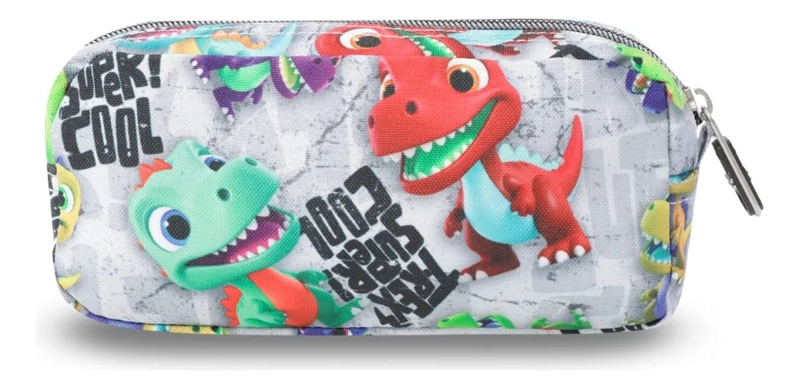 ESTUCHE ESCOLAR PEQUEÑA PARA NIÑO SOBRE GRIS - 5