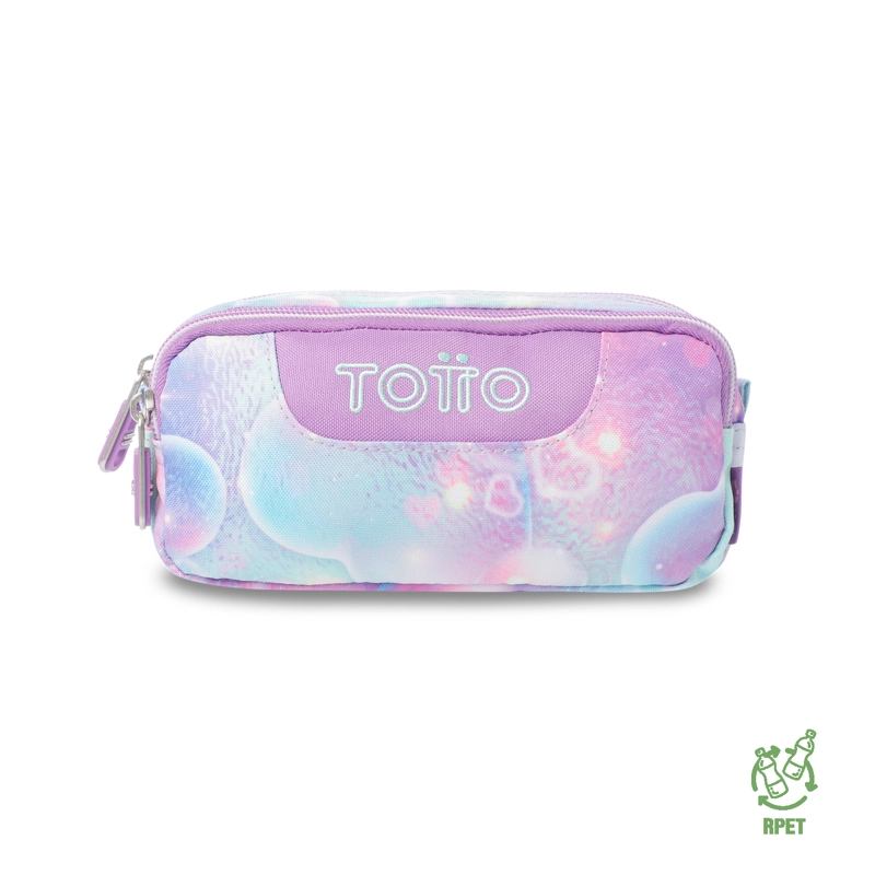 ESTUCHE ESCOLAR PEQUEÑA PARA MUJER SOBRE MORADO - 1