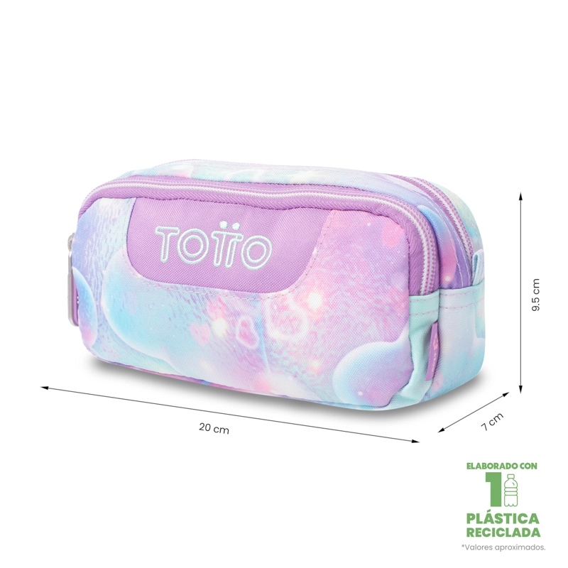ESTUCHE ESCOLAR PEQUEÑA PARA MUJER SOBRE MORADO - 2