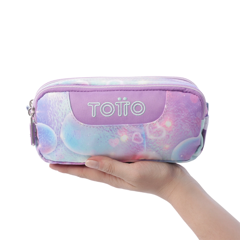 ESTUCHE ESCOLAR PEQUEÑA PARA MUJER SOBRE MORADO - 3