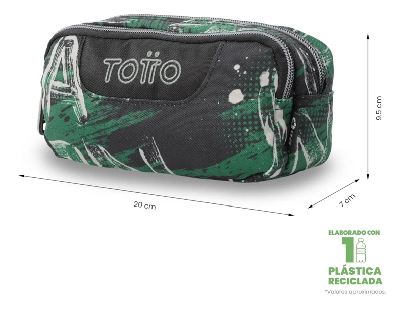 ESTUCHE ESCOLAR PEQUEÑA PARA HOMBRE SOBRE VERDE - 2