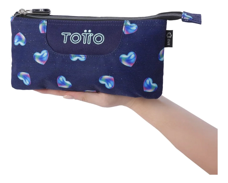 ESTUCHE MULTIUSO TABLERO GLITTER PEQUEÑA AZUL MUJER - 3
