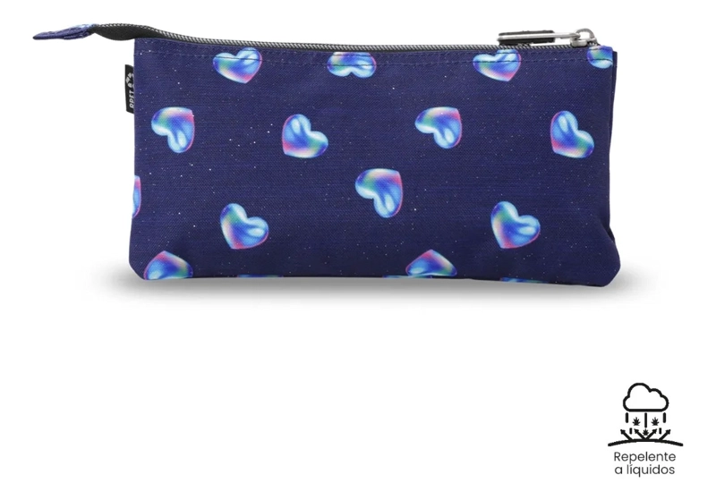 ESTUCHE MULTIUSO TABLERO GLITTER PEQUEÑA AZUL MUJER - 5