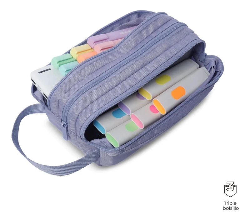 ESTUCHE MULTIUSO TRIK GRANDE MORADA - 4