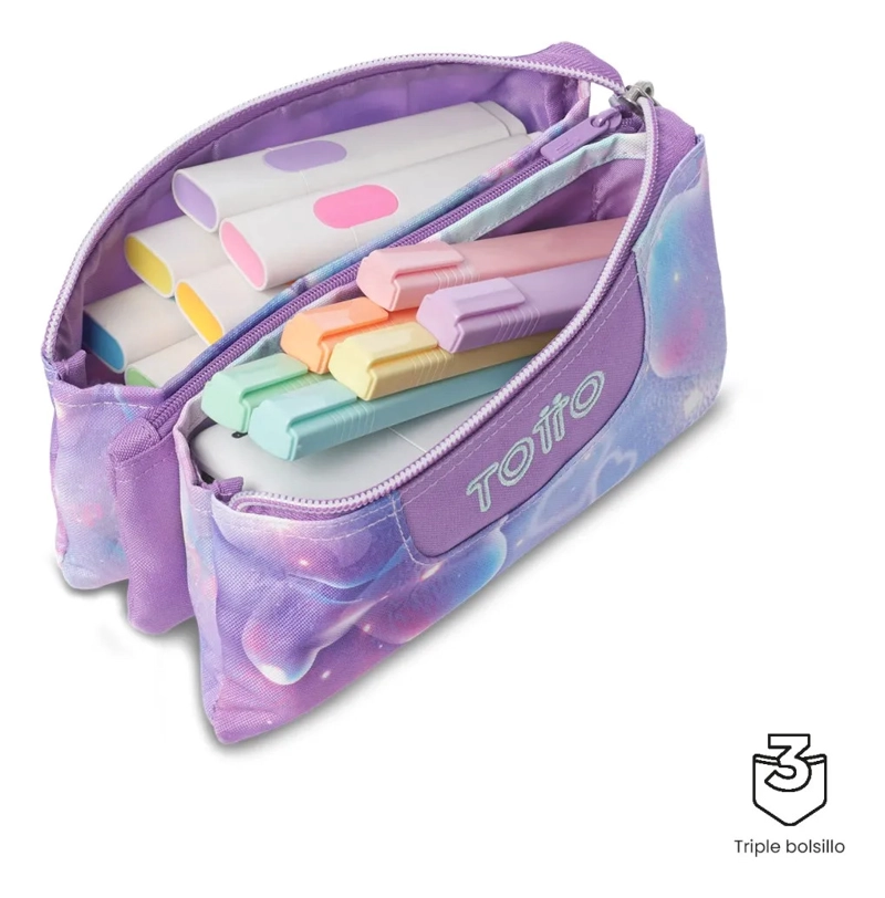 ESTUCHE MULTIUSO TABLERO PEQUEÑA MORADA MUJER - 4