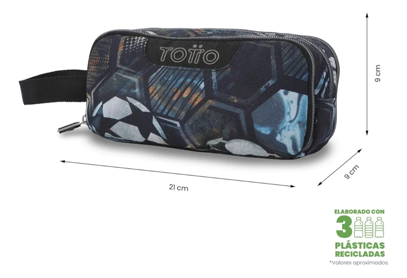 ESTUCHE ESCOLAR MEDIANA PARA HOMBRE CINTA PRO NEGRA - 2
