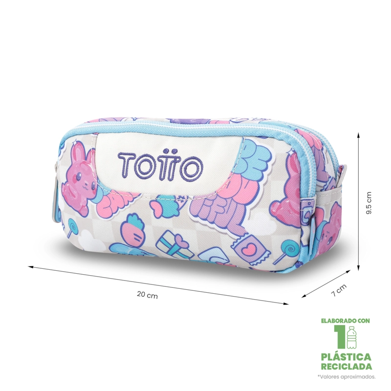 ESTUCHE ESCOLAR PEQUEÑA PARA NIÑA SOBRE BLANCA - 2