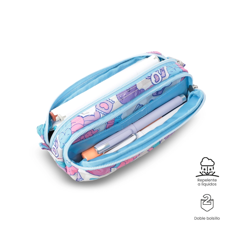ESTUCHE ESCOLAR PEQUEÑA PARA NIÑA SOBRE BLANCA - 4