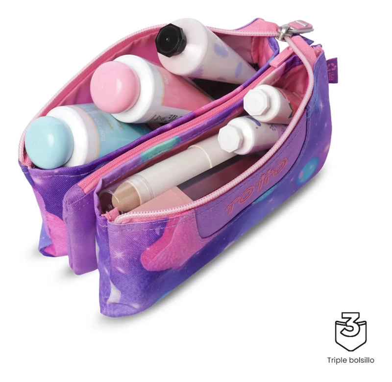 ESTUCHE MULTIUSO TABLERO PEQUEÑA ROSADA MUJER - 4
