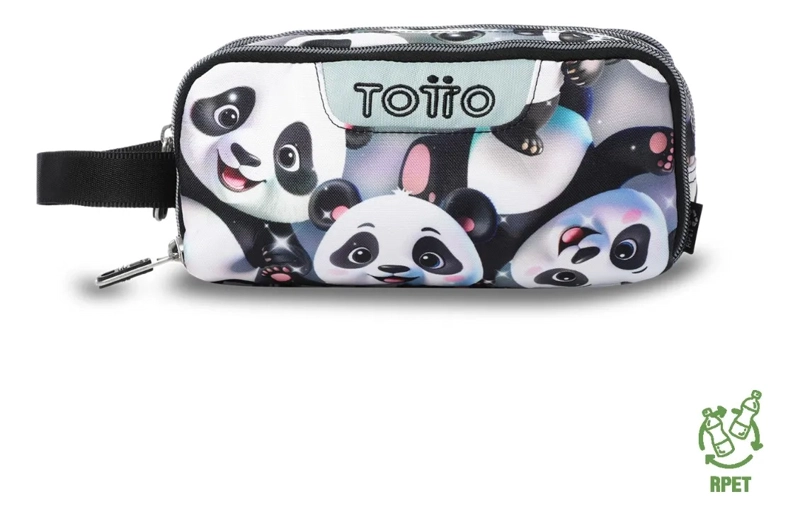 ESTUCHE ESCOLAR MEDIANA PARA NIÑA CINTA PRO GRIS - 1