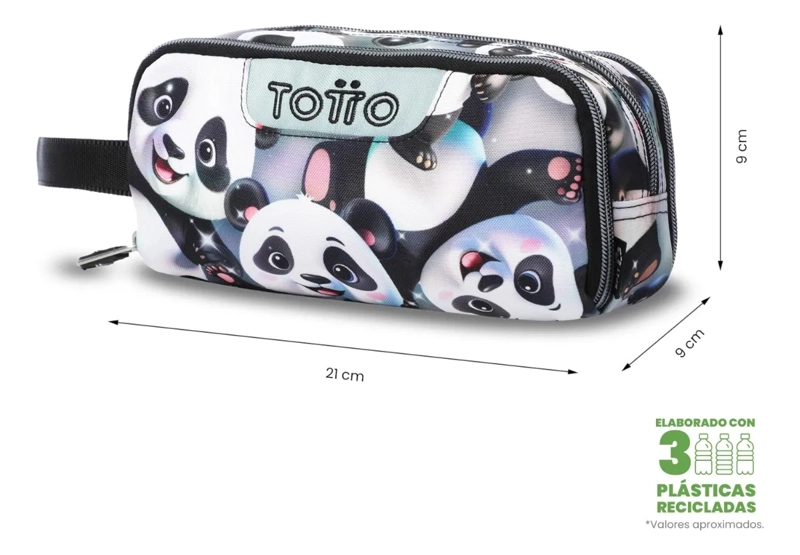 ESTUCHE ESCOLAR MEDIANA PARA NIÑA CINTA PRO GRIS - 2