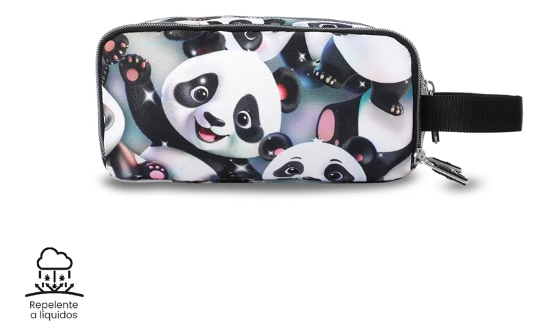ESTUCHE ESCOLAR MEDIANA PARA NIÑA CINTA PRO GRIS - 5