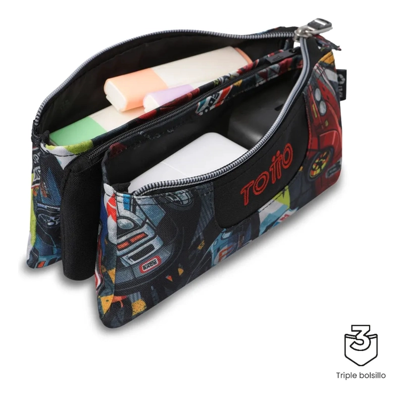 ESTUCHE MULTIUSO TABLERO PEQUEÑA ROJA HOMBRE - 4
