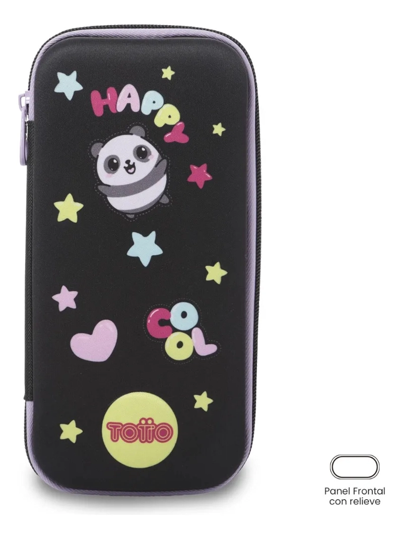 ESTUCHE ESCOLAR TERMOFORMADA PARA NIÑA GLOWING BLACK - 1