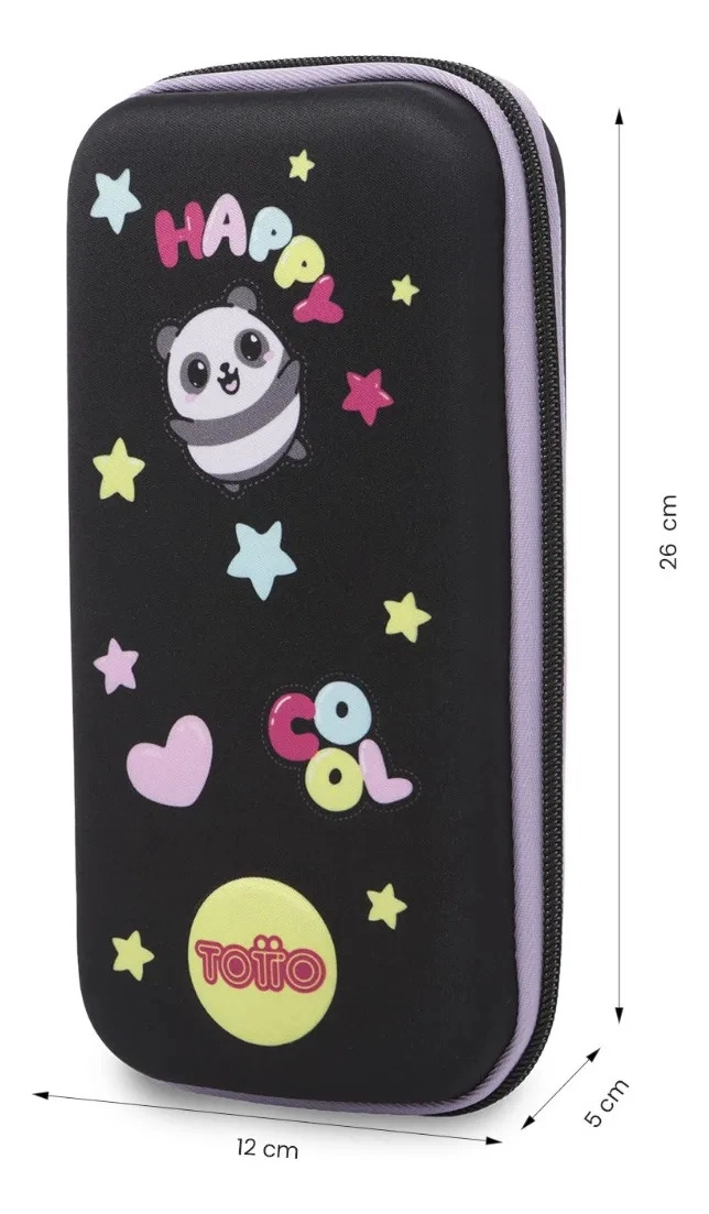 ESTUCHE ESCOLAR TERMOFORMADA PARA NIÑA GLOWING BLACK - 2