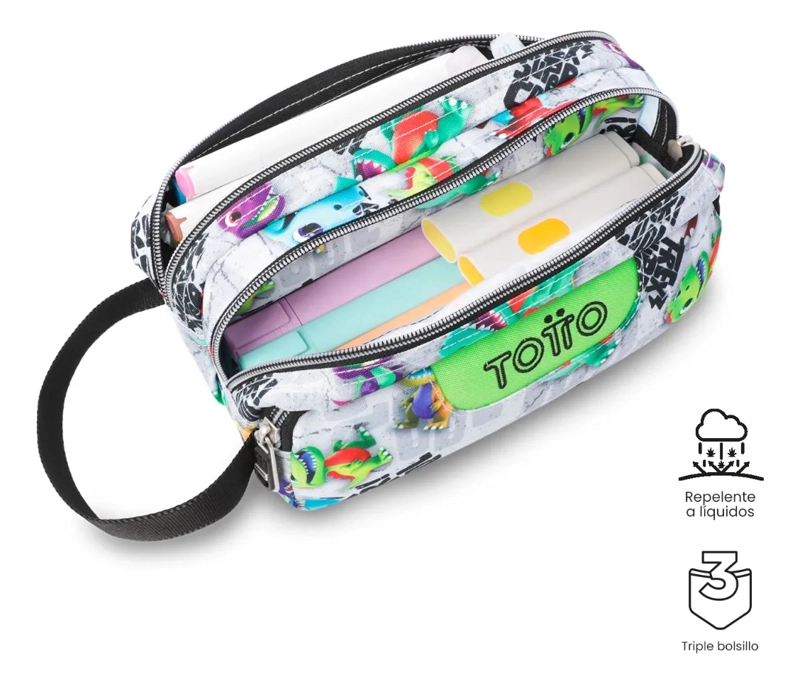 ESTUCHE MULTIUSO AGAPEC GRANDE GRIS NIÑO - 4