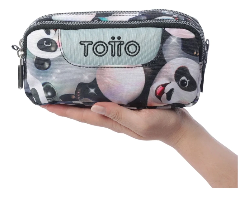 ESTUCHE ESCOLAR PEQUEÑA PARA NIÑA SOBRE GRIS - 3